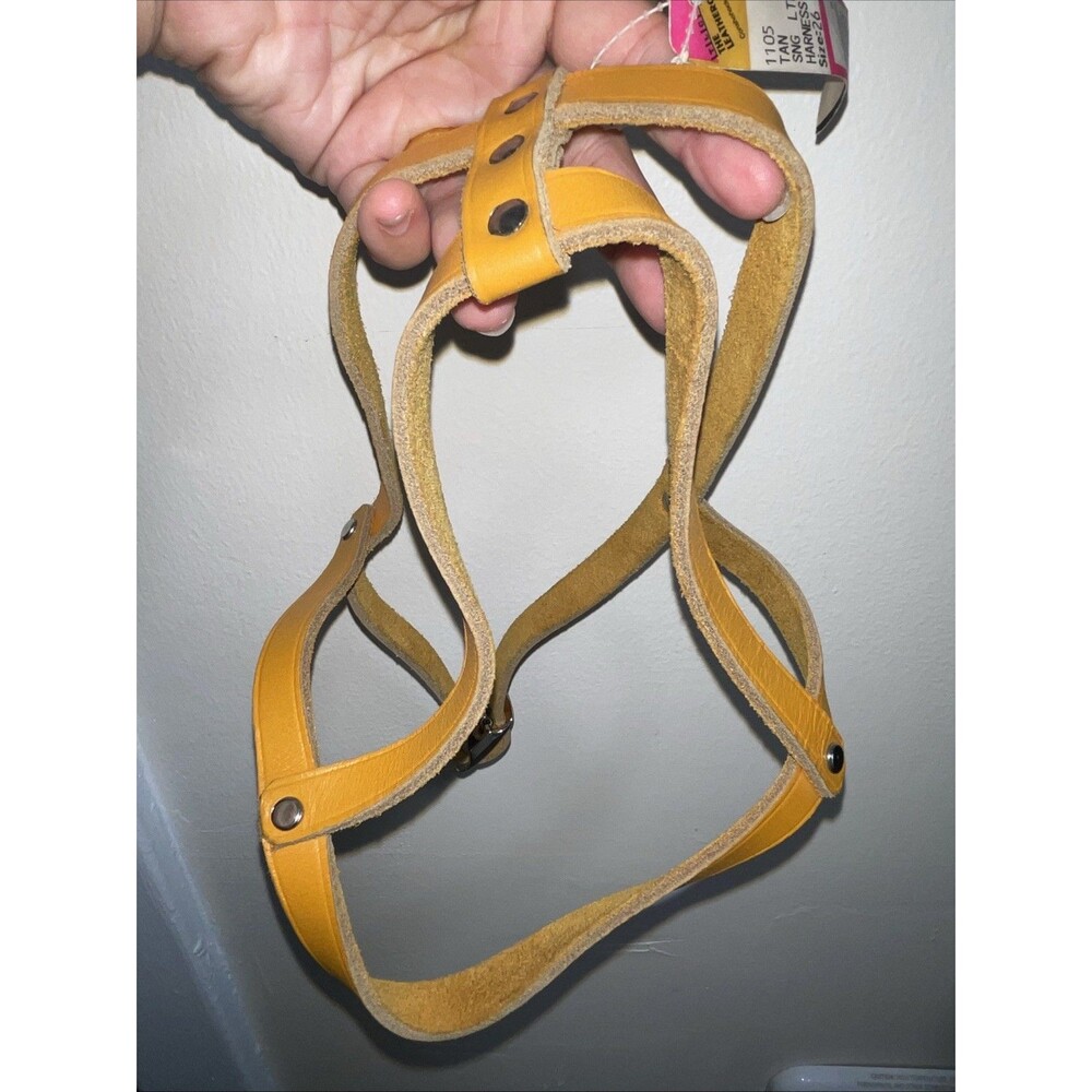 New Vintage Genuine Leather Dog Harness No-Pull  Vest USA Made Medium Size 26
